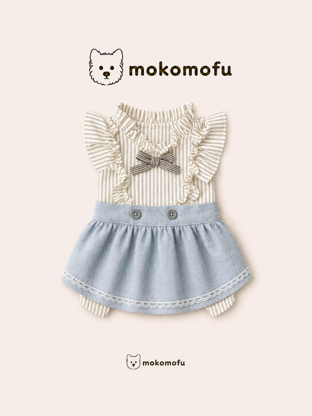 犬服 デニム ワンピース ジャンパースカート