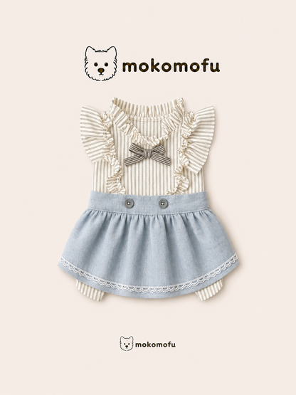 犬服 デニム ワンピース ジャンパースカート