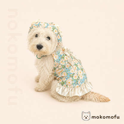 犬服 ワンピース 小花柄 フラワー ドレス