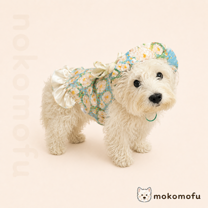 犬服 ワンピース 小花柄 フラワー ドレス