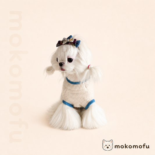 犬服 フェアアイル柄 ナチュラルニット