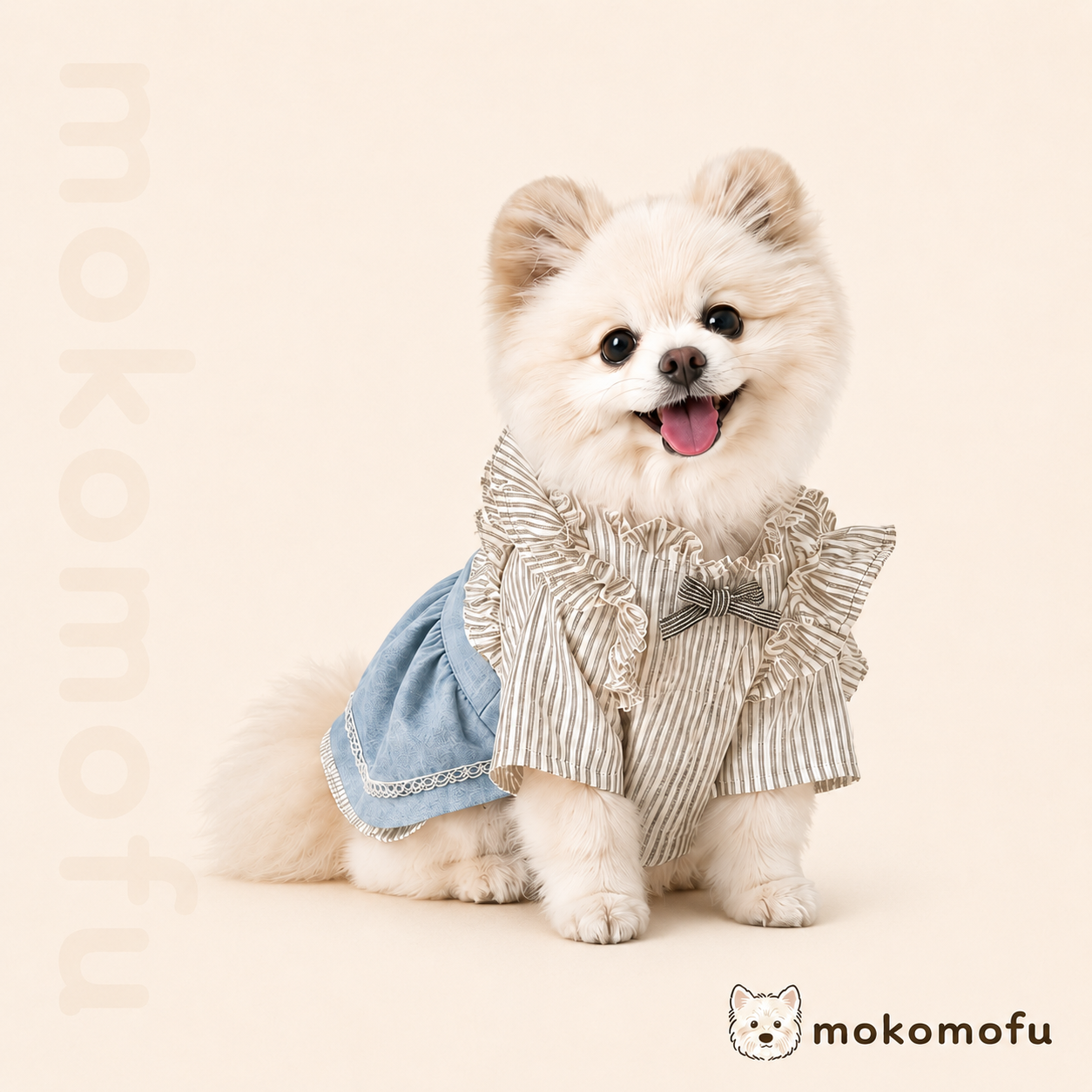 Dog clothes denim dress jumper skirt