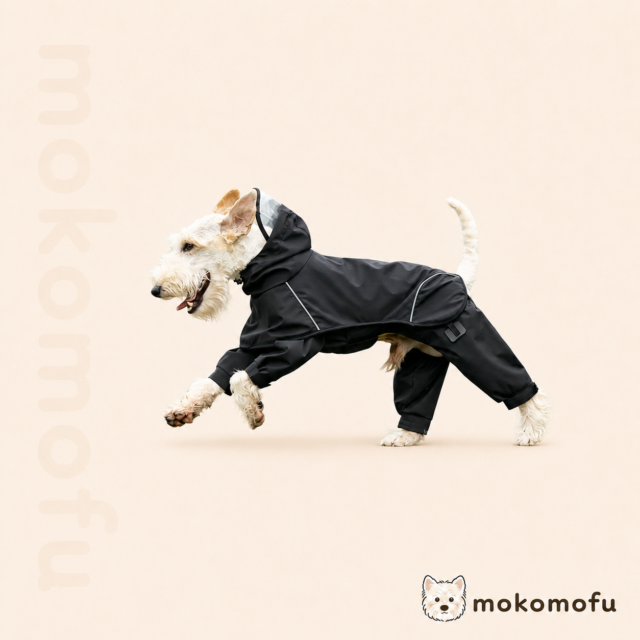 犬用 着せやすいセパレート型 レインコート 泥よけパンツ