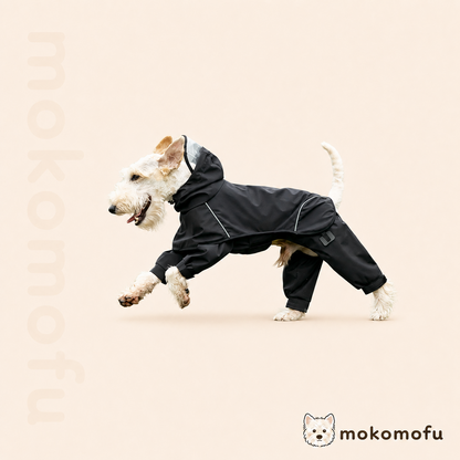 犬用 着せやすいセパレート型 レインコート 泥よけパンツ