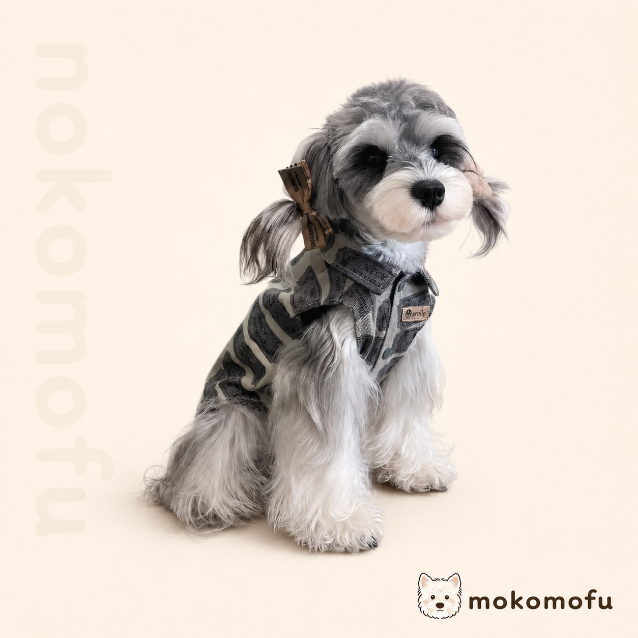 犬服 デニム ベスト シャツ ノースリーブ 重ね着