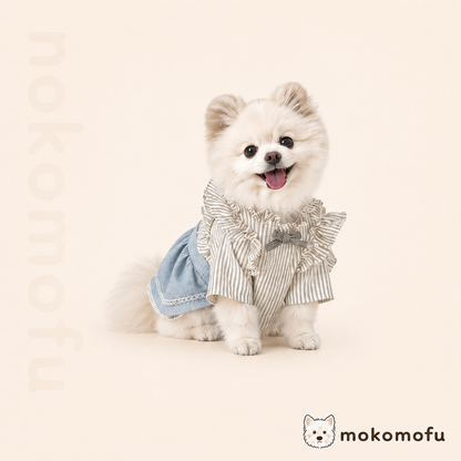 犬服 デニム ワンピース ジャンパースカート