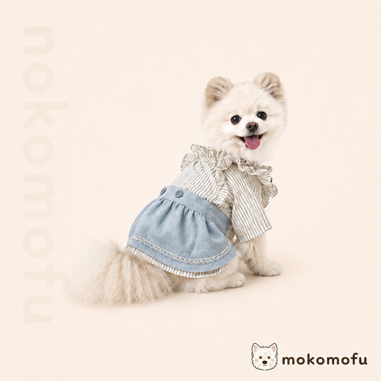 犬服 デニム ワンピース ジャンパースカート