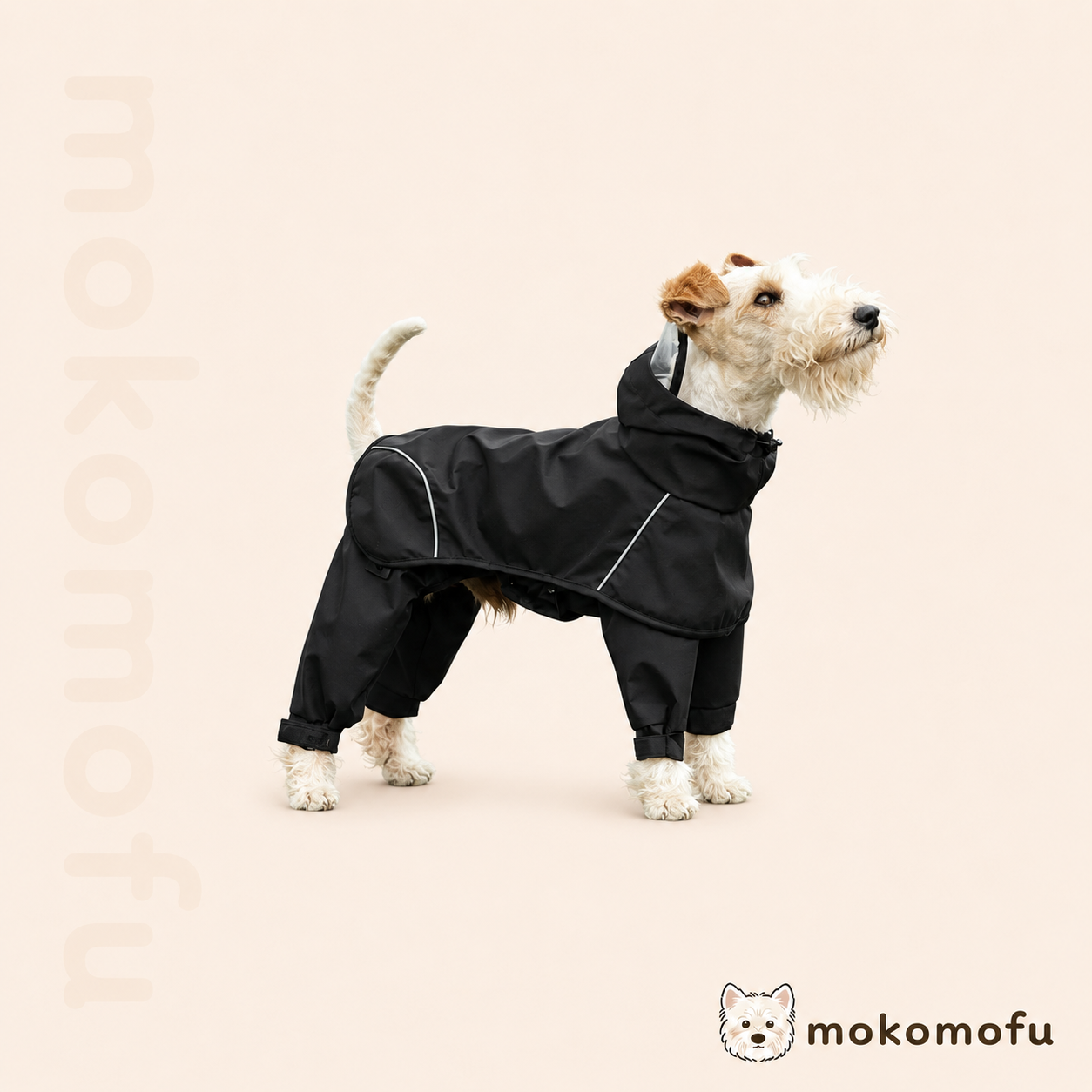 犬用 着せやすいセパレート型 レインコート 泥よけパンツ