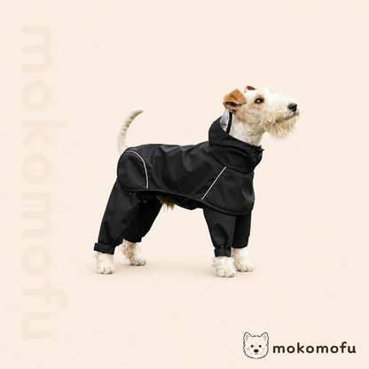 犬用 着せやすいセパレート型 レインコート 泥よけパンツ