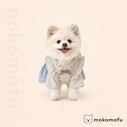 犬服 デニム ワンピース ジャンパースカート