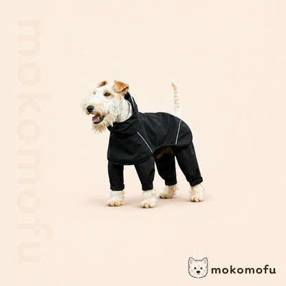 犬用 着せやすいセパレート型 レインコート 泥よけパンツ