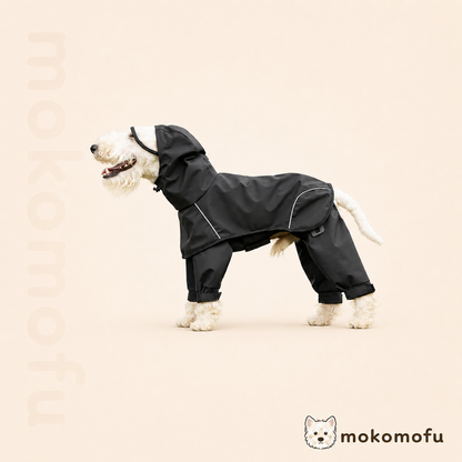 犬用 着せやすいセパレート型 レインコート 泥よけパンツ