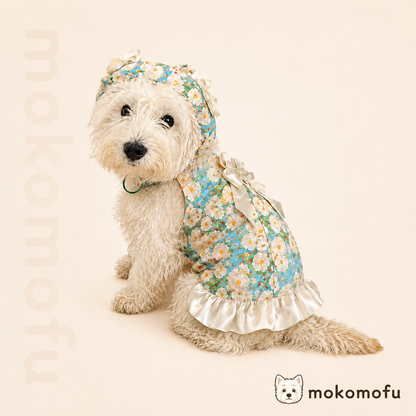 犬服 ワンピース 小花柄 フラワー ドレス