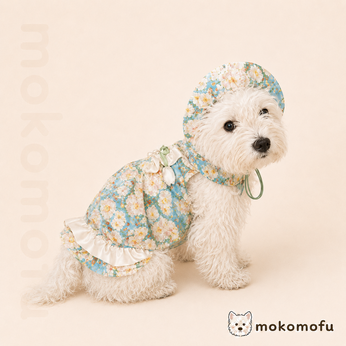 犬服 ワンピース 小花柄 フラワー ドレス