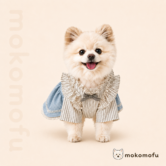 犬服 デニム ワンピース ジャンパースカート