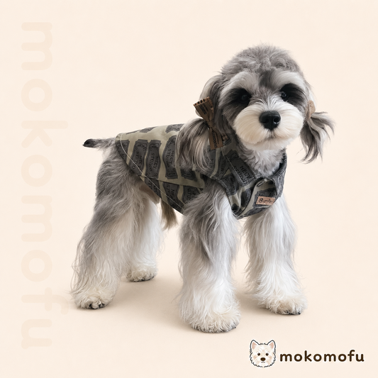 犬服 デニム ベスト シャツ ノースリーブ 重ね着