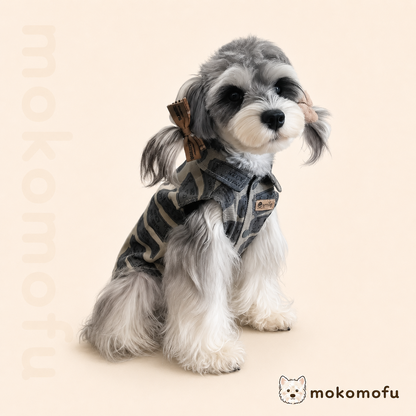 Dog Clothes Denim Vest Shirt Sleeveless Layering
